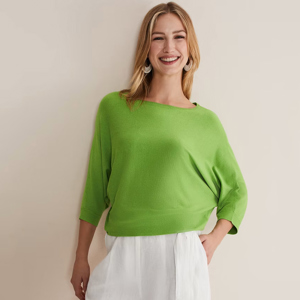 Phase Eight Cristine Batwing Lime Jumper